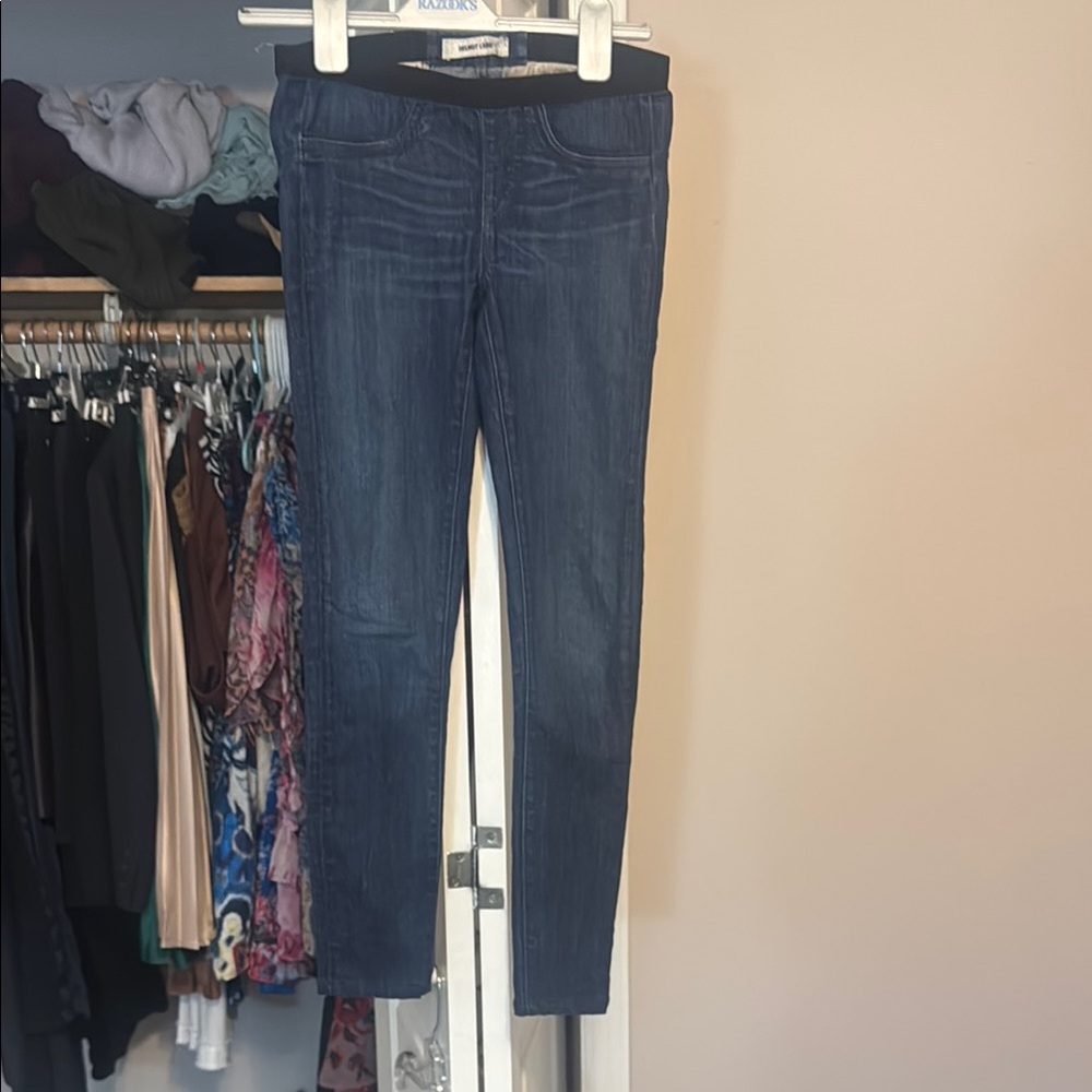 Helmut Lang Blue Jeggings Skinny Fit